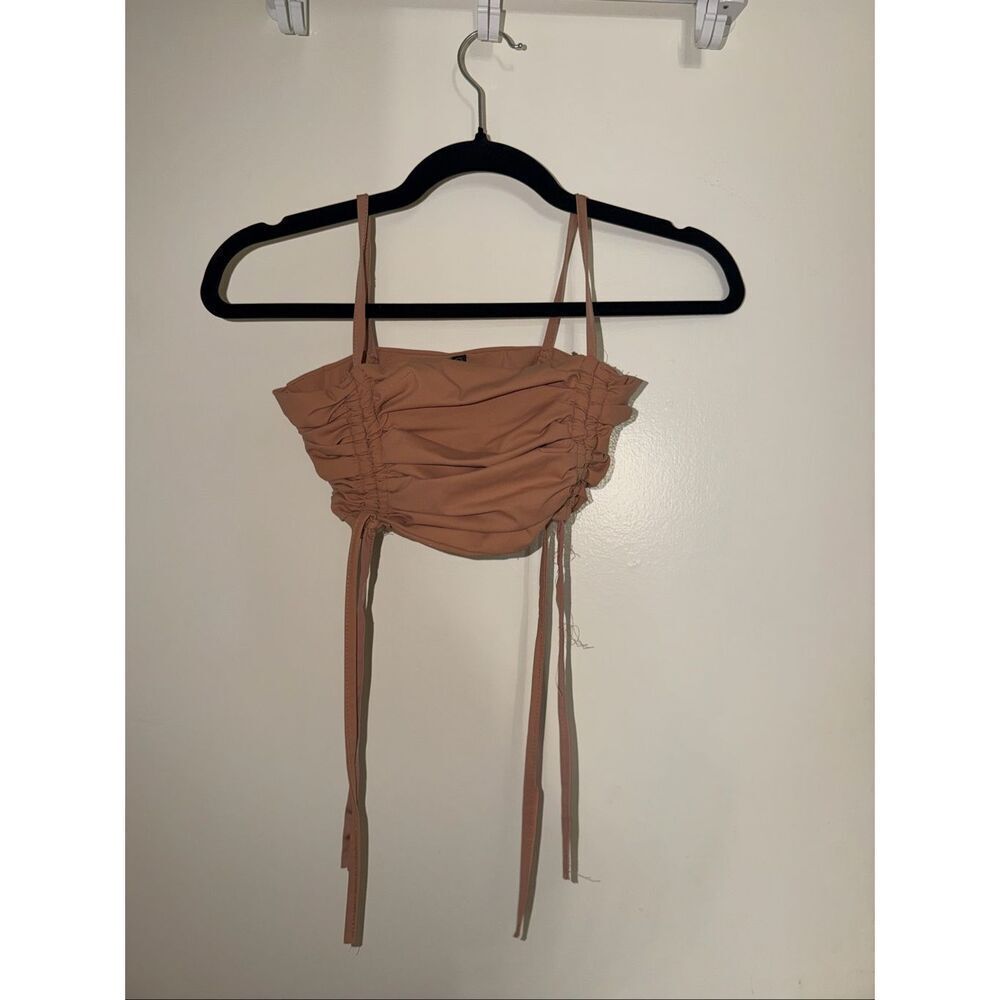 Itay brands tan cropped tank top size XXS